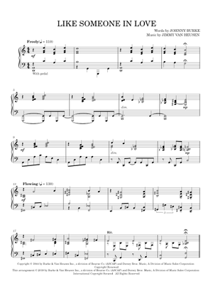 Like Someone In Love – Jimmy Van Heusen Sheet Music with Chords