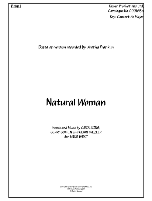 (you Make Me Feel Like) A Natural Woman (Arr. Michael Storeton-West) - Aretha Franklin (String Quartet)