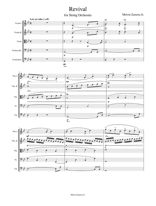 "Revival" (Original Composition), Piece for String Orchestra
