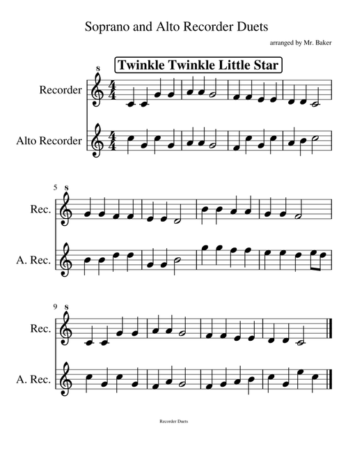 Recorder Duets