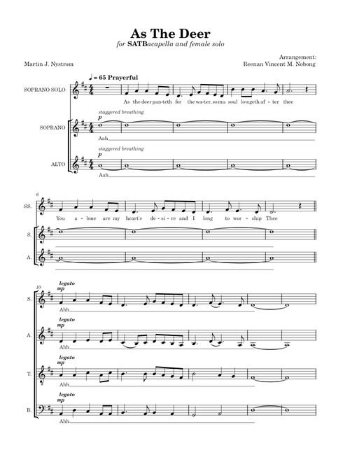 As the deer – Martin J Nystrom