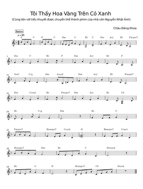 Tôi thấy hoa vàng trên cỏ xanh - Châu Đăng Khoa