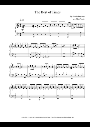 Play Official version of The best of times Sheet Music by Styx for