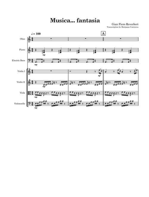 Musica... Fantasia (Arr. M. Contreras) - Rondò Veneziano (Large Ensemble)