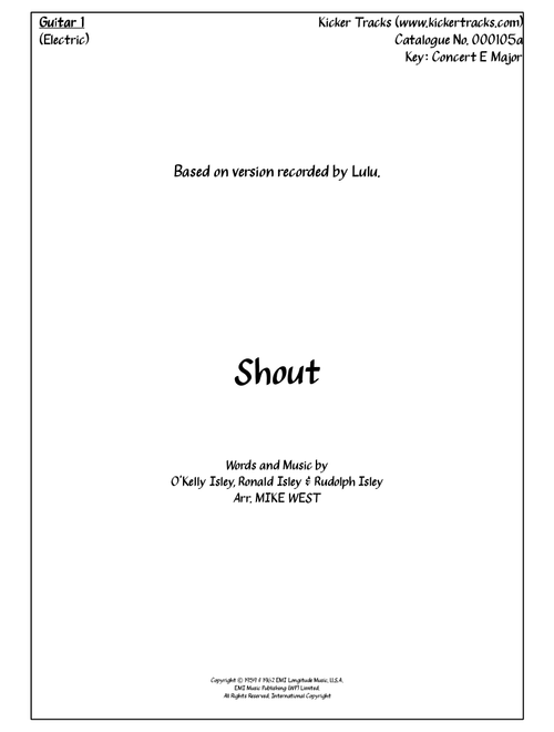 Shout (Arr. Mike West) - The Isley Brothers (Solo Guitar)