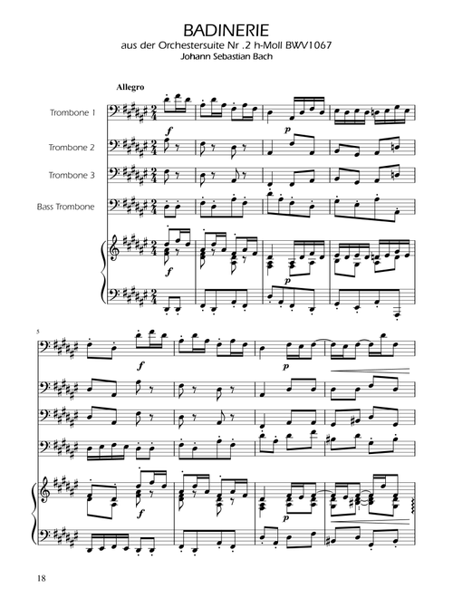 Badinerie - J.S Bach - BWV 1067 - Trombone Quartet (Arr. Ygor Nunes) - Johann Sebastian Bach (Brass Ensemble)