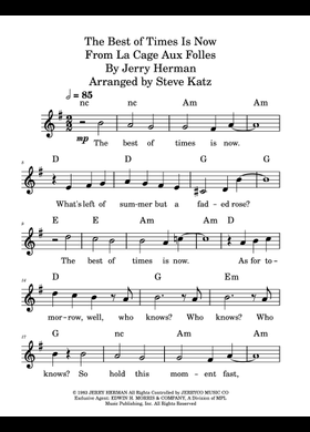 Free The Best Of Times by Jerry Herman sheet music | Download PDF