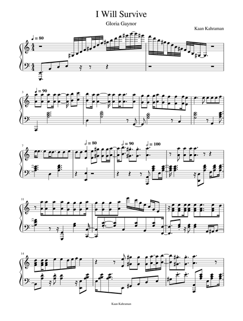I Will Survive Piano