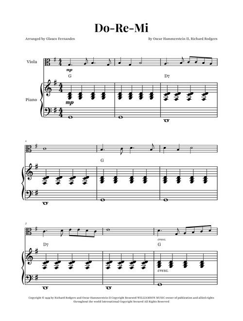 Do-Re-Mi (Arr. Glauco Fernandes) - Various Artists (Viola and Piano)
