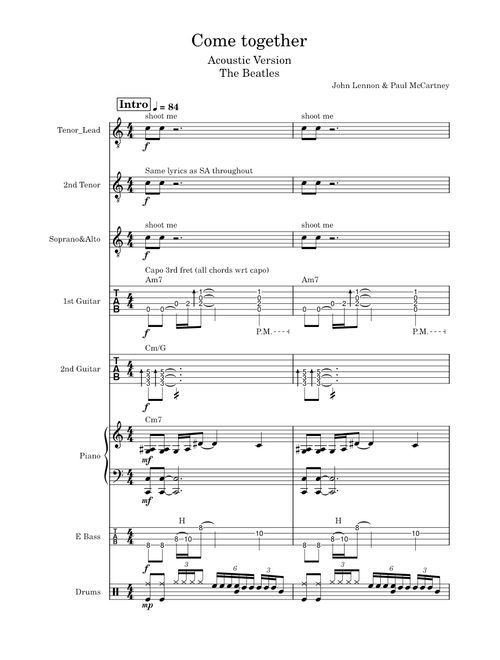 Come Together - The Beatles (Acoustic Version)