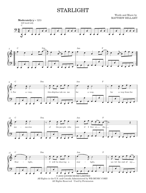 Starlight - Muse (Easy Piano)