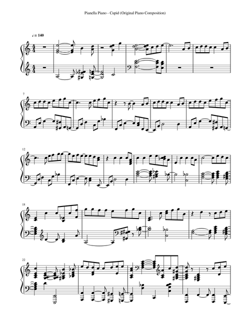 Cupid Shuffle (Arr. JohnHenry) (Piano Solo)