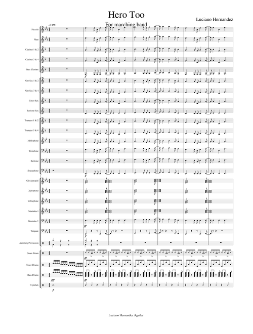 Hero Too (for marching band)