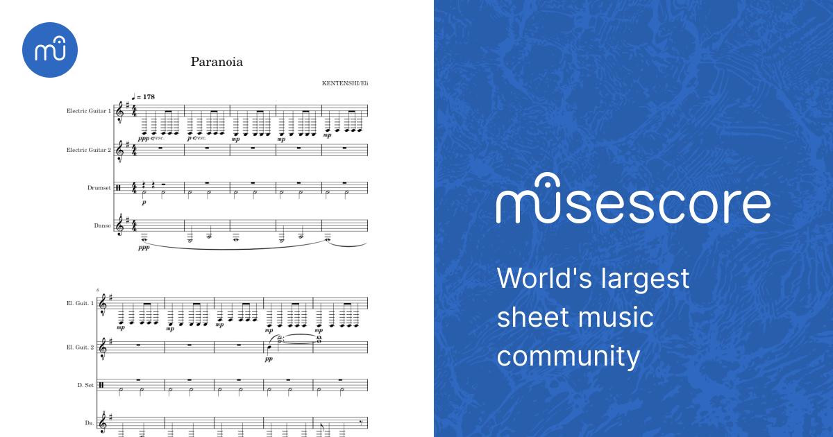 Paranoia – KENTENSHI Paranoia-KENTENSHI Sheet Music for