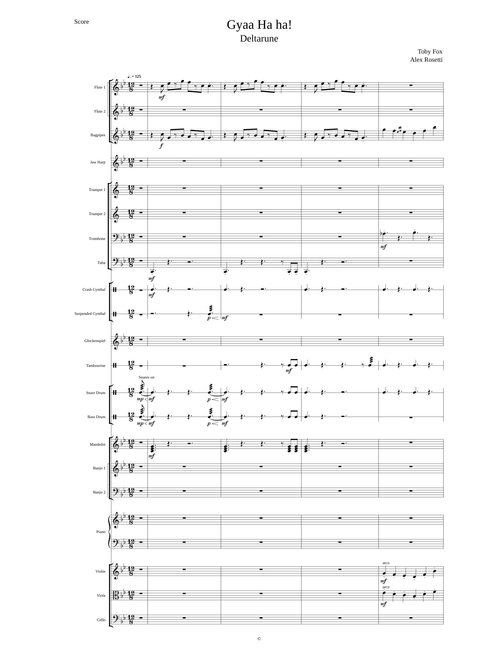 Gyaa Ha ha! (Deltarune) - Transcribed Score