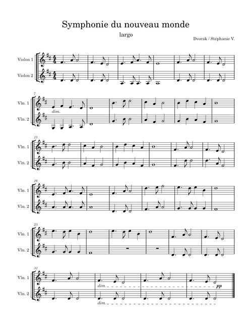 Largo from the New World Symphony – Antonín Dvořák