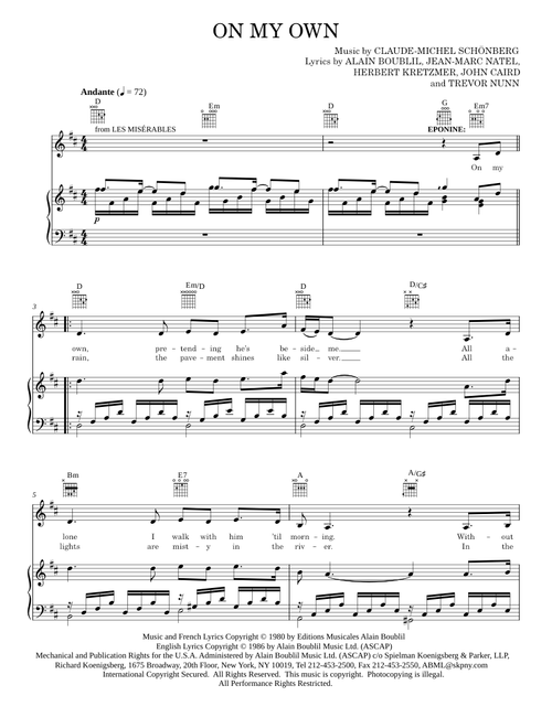 Les Miserables sheet music by Jaime Cadena | Play, print, and