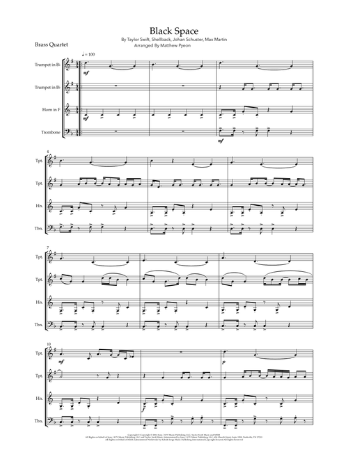 Blank Space (Arr. Matthew pyeon) - Taylor Swift (Brass Ensemble)