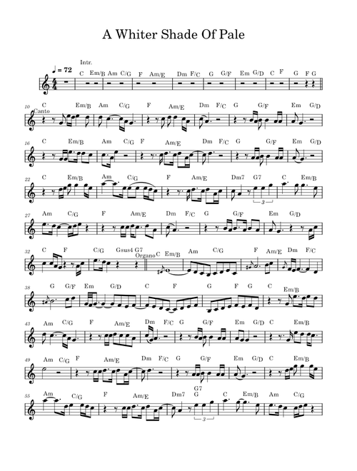 A Whiter Shade of Pale – Procol Harum