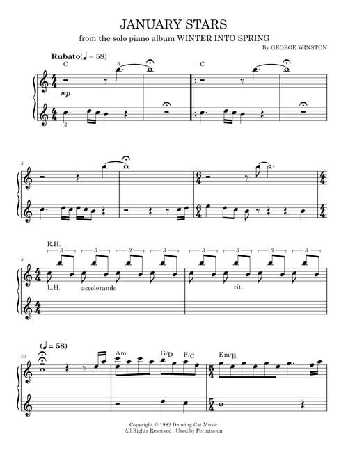 George Winston sheet music by timstudy1 | Play, print, and