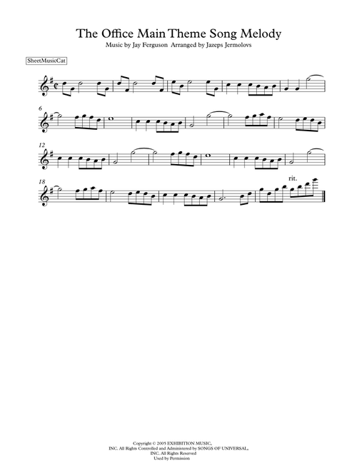 The Office - Theme (Arr. Jazeps Jermolovs) - Jay Ferguson (Violin Solo)