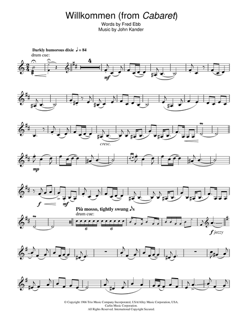 Willkommen (from Cabaret) - Kander & Ebb (Trumpet Solo)