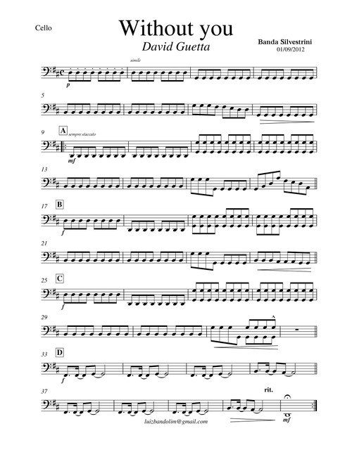 Without You (Arr. Luiz Anthony) - David Guetta Featuring Usher (String Quartet)