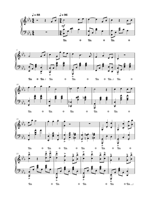 The Ugly Duckling - Dancing Line (Piano Cover)