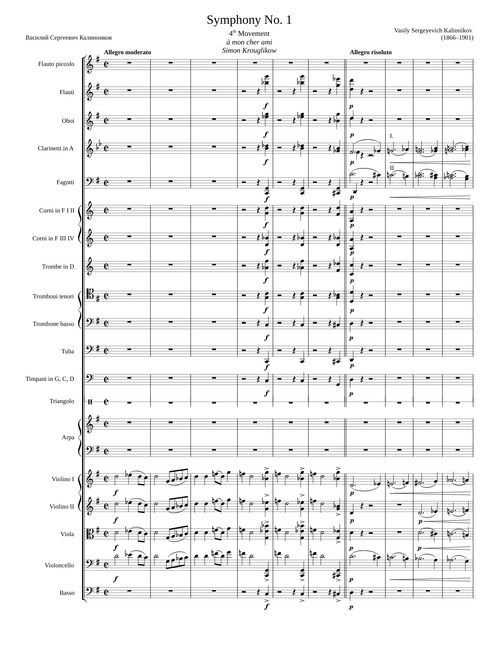 Symphony No. 1 in G Minor, 4th Movement