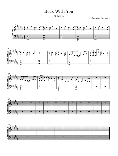 Rock With You (Arr. MrTanKpop) - Seventeen (Piano Solo)