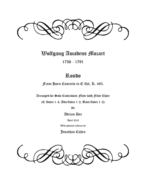 Rondo from Horn Concerto K.495 (Arr. Adrian Dee) - W A Mozart (Woodwind Ensemble)