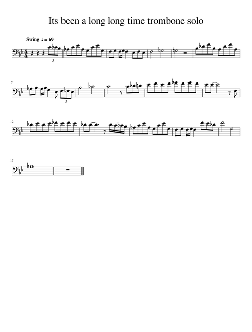Its been a long long time trombone solo
