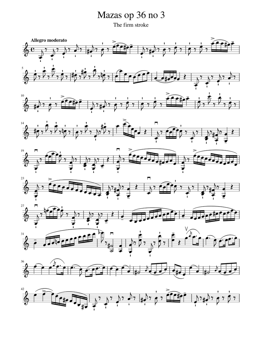 75 Melodious And Progressive Studies Op. 36 - Book 1 Etudes Spéciales No. 21 (Mazas) - Violin