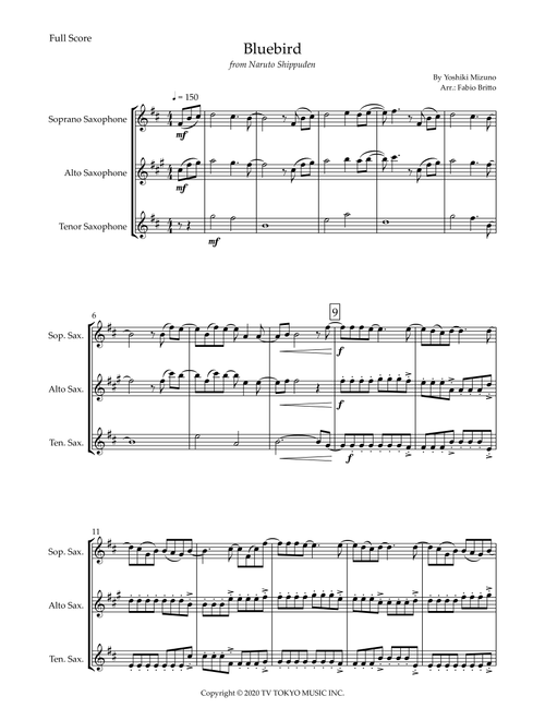Ikimono Gakari's Blue Bird (Arr. Fabio Britto) - Yoshiki Mizuno (Woodwind Ensemble)