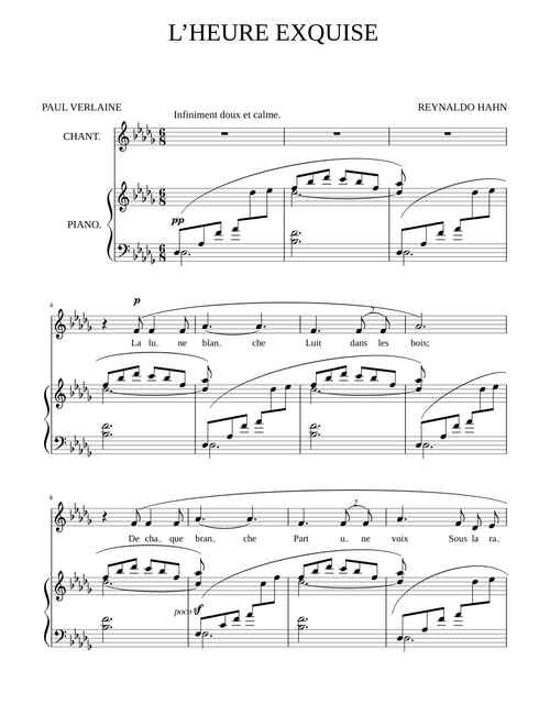 L´heure exquise - RebM - soprano – Reynaldo Hahn