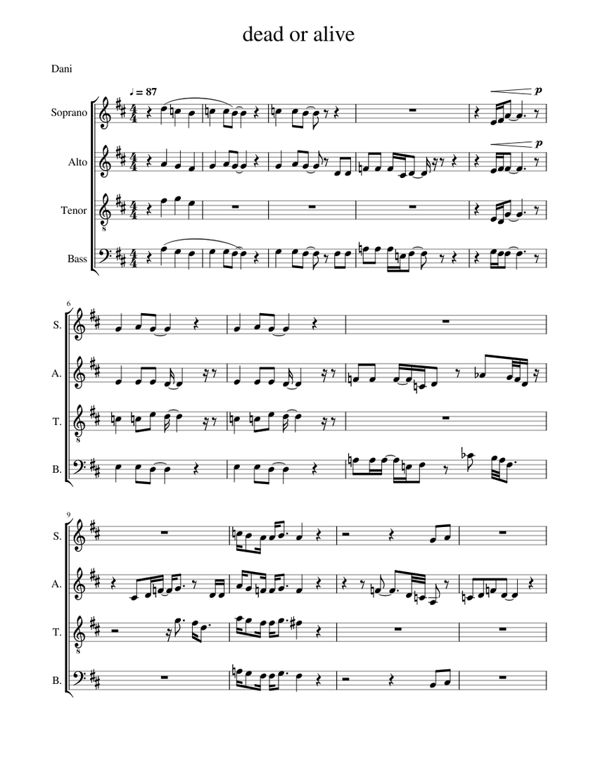 dead_or_alive - piano tutorial