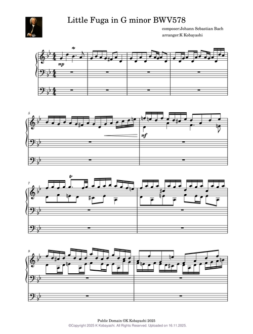Fugue in G minor, BWV 578 – Johann Sebastian Bach