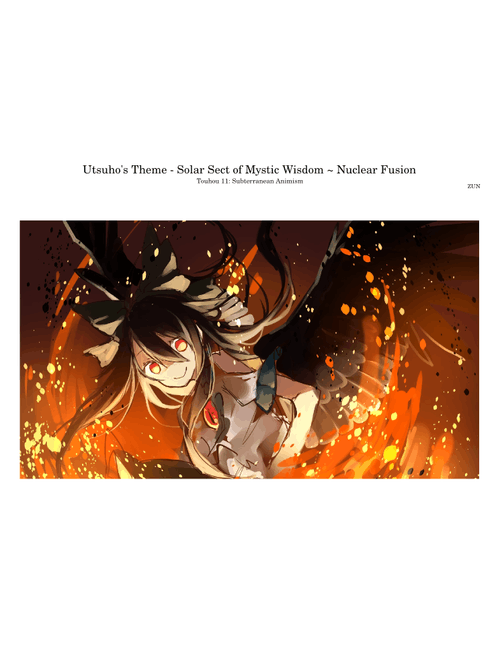 Touhou 11: Utsuho's Theme - Solar Sect of Mystic Wisdom ~ Nuclear Fusion