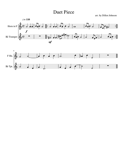 F horn and Trumpet Duet