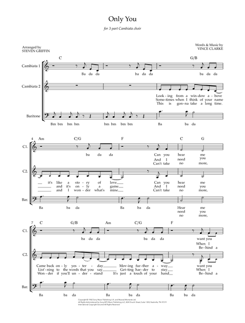 Only You (Arr. Steven Griffin) - Yazoo (Choral, 3-Part)