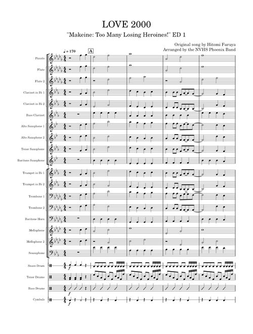 LOVE 2000 – Hitomi Furuya (Pep Band Arrangement)