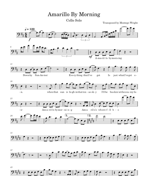 Amarillo by morning – George Strait