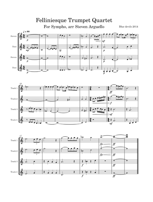 Felliniesque Trumpet Quartet
