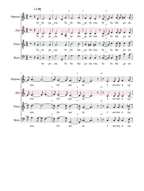 Tebe poem-Altos-Bortniansky