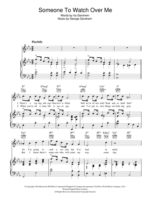 Someone To Watch Over Me (from Oh, Kay!) - George Gershwin (Piano-Vocal-Guitar)