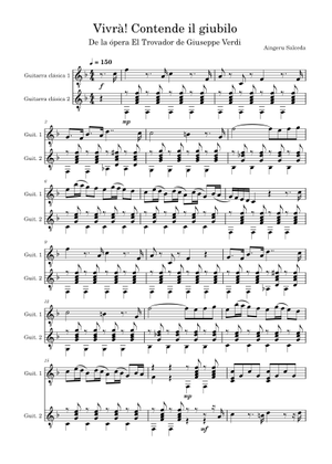 Verdi, Il Trovatore: Stride la vampa Sheet Music for Piano, Flute