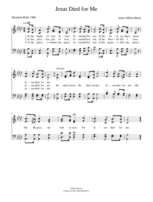 Jesus died for me (riall) - James M. Black