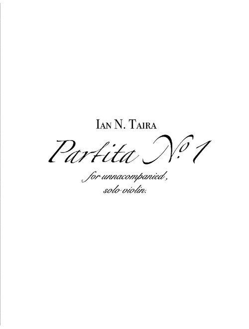 Violin Partita No. 1 in D Minor