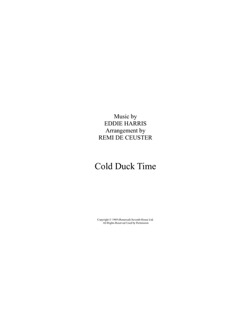 Cold Duck Time (Arr. Remi De Ceuster) - Eddie Harris (Jazz Ensemble)