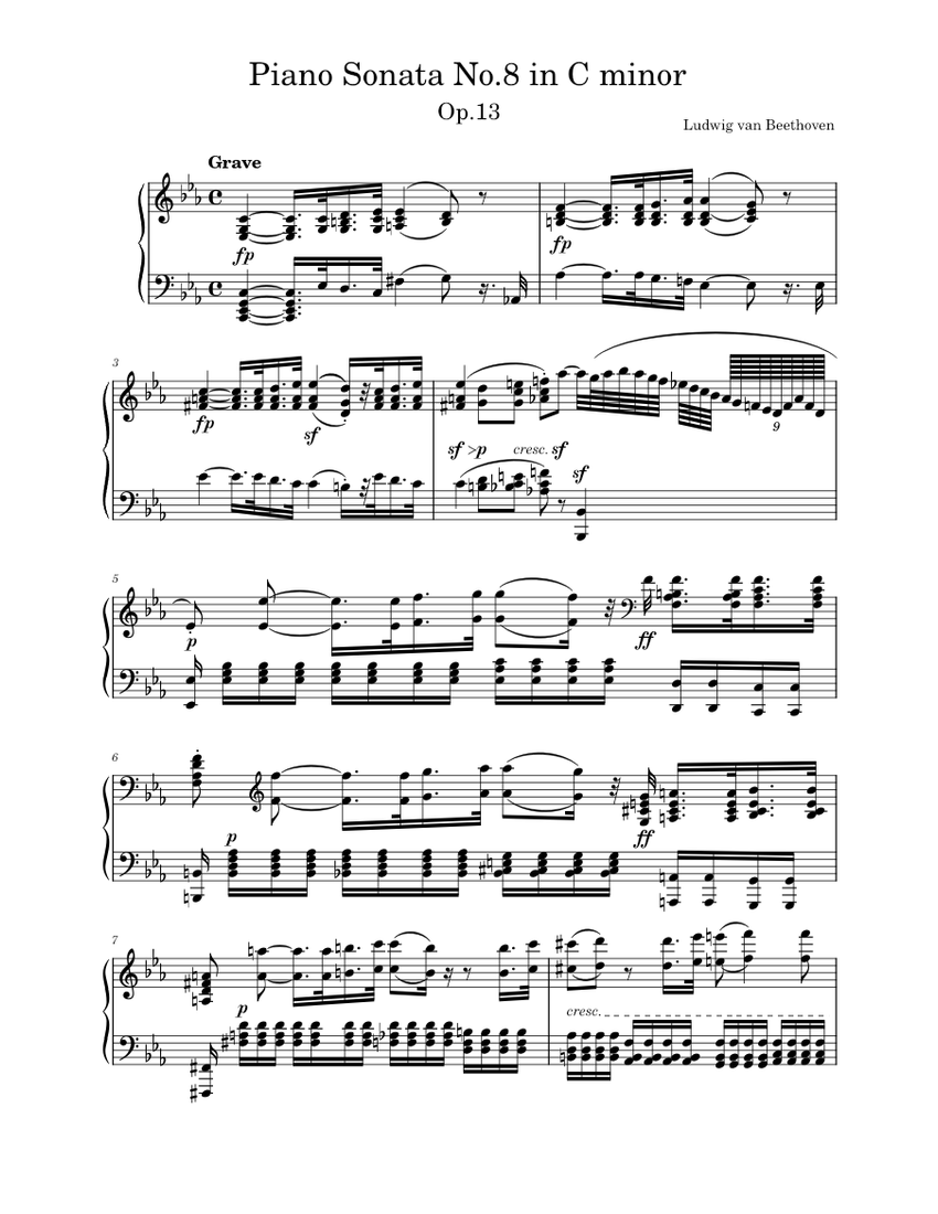 Piano Sonata No.8 in C minor, Op.13, 